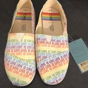 Pride Love Is Love Toms New with Tags M8.5